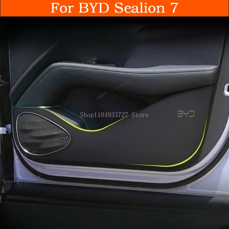 

Для BYD Sealion 7 Sea Lion 07 EV 2024 2025 дверные накладки, внутренняя дверная панель, защитная пленка, аксессуары для интерьера