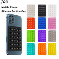 JCD Mobile Phone Fixture Suction Cup Backed Adhesive Silicone Rubber Sucker Pad Double Side Silicone Suction Pad For Fixed Pad