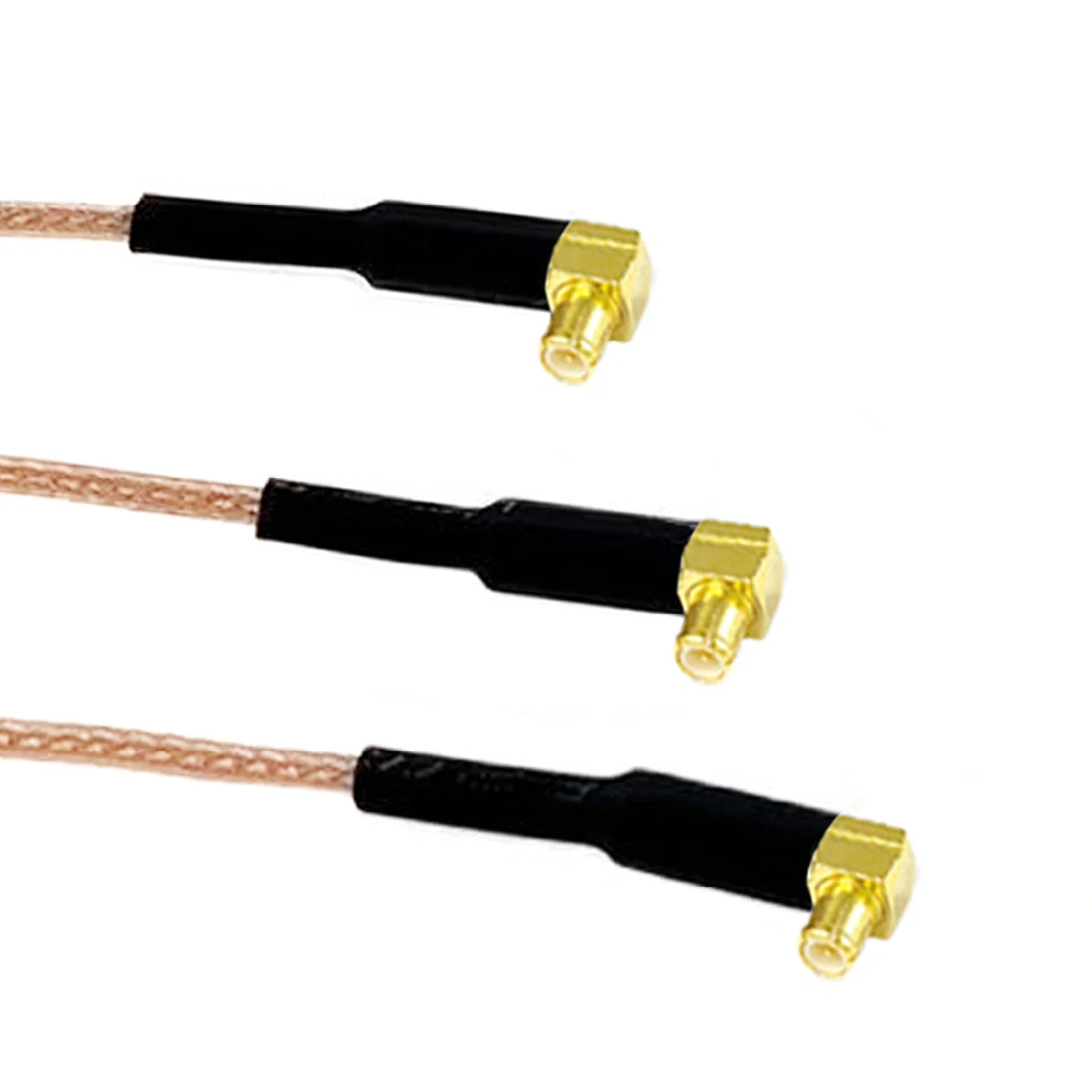 SMA Female Nut to 3X MCX Male Right Angle Splitter Combiner Pigtail Cable RG178 15cm 6