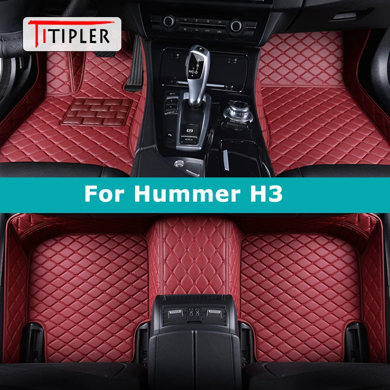 

TITIPLER Custom Car Floor Mats For Hummer H3 Auto Carpets Foot Coche Accessorie