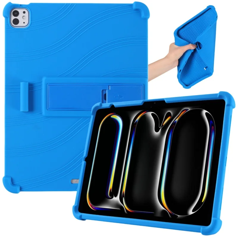 

Мягкий силиконовый чехол для Apple iPad Pro 13 (2024) M4, чехол-карандаш A2925 A2926, подставка с 4 противоударными подушками безопасности