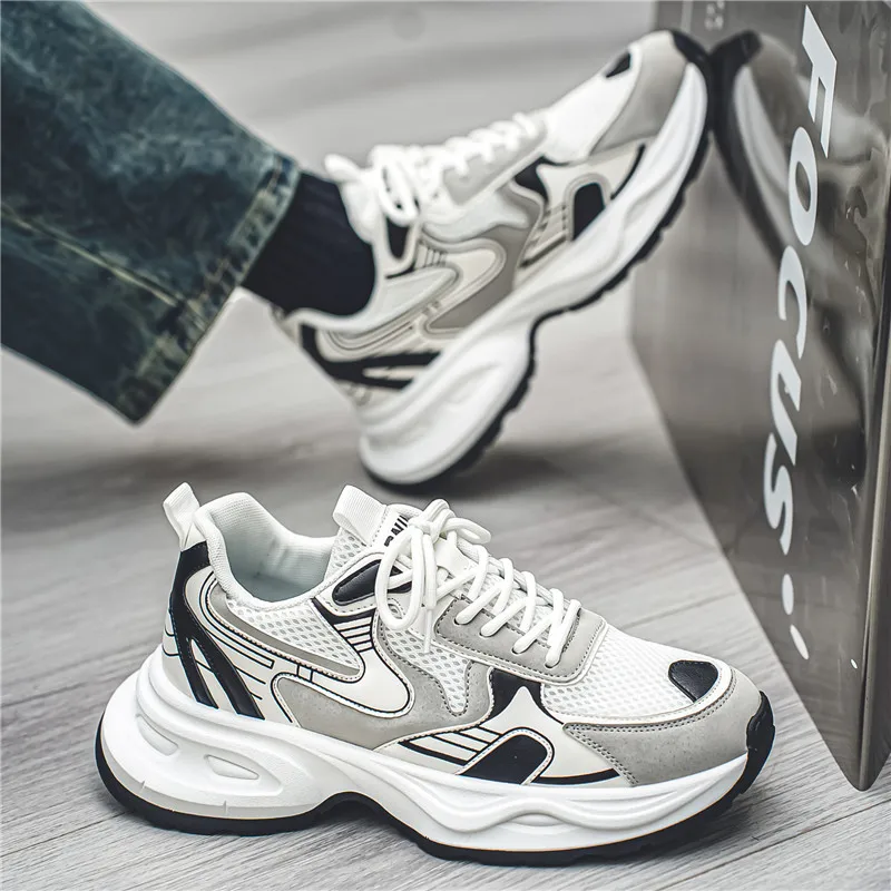 Chunky Sneakers Summer new breathable lightweight casual Men's outdoor anti slip running shoes fashion student speed sports shoe