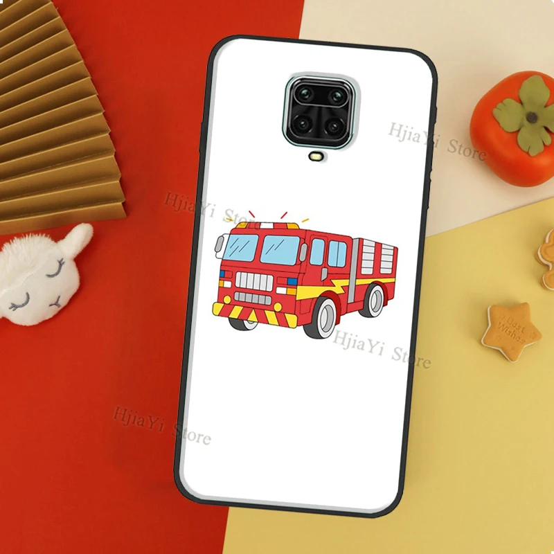 Fire Fighters Truck Case For Xiaomi Redmi Note 12 Pro 8 9 10 11 Pro Note 12S 11S 10S 9S 9C 10A 10C 12C Cover