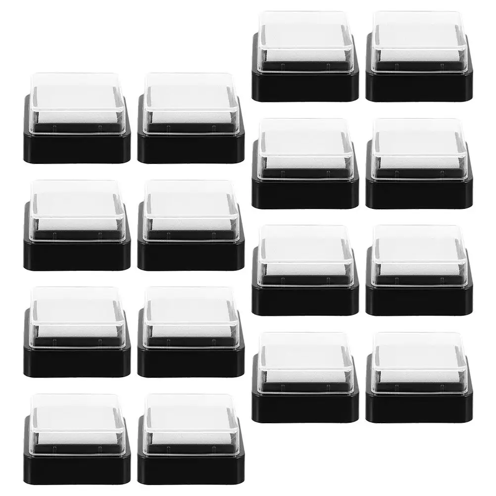 

Набор из 16 многоразовых штемпельных подушечек 3x3 см без цветных чернил для индивидуального изготовления печатей, творчества и универсального использования в офисе, школе, дома