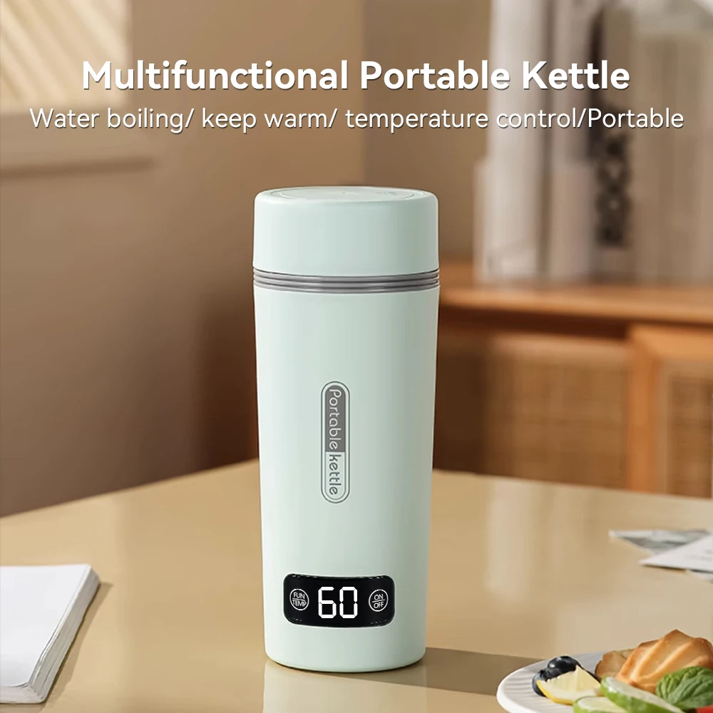 

Multifunction 300W Portable Tea Kettle Temperature Control 350ML Travel Electric Kettle Digital Display Screen Hot Water Boiler
