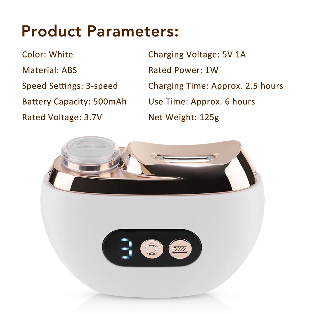 2-in-1 Multifunktionaler Elektrischer Nagelknipser 3-Gang-Nagelpolierer Automatischer Nagelschneider Schere Feile mit Licht für Kinder und Erwachsene