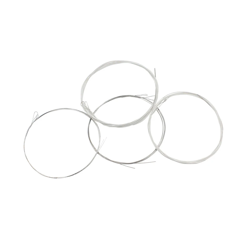 6Pcs/Set Mandolin Strings M100 Silver Plated Copper Alloy Wound High Quality Plated Steel Smooth String Mandolin Accessories