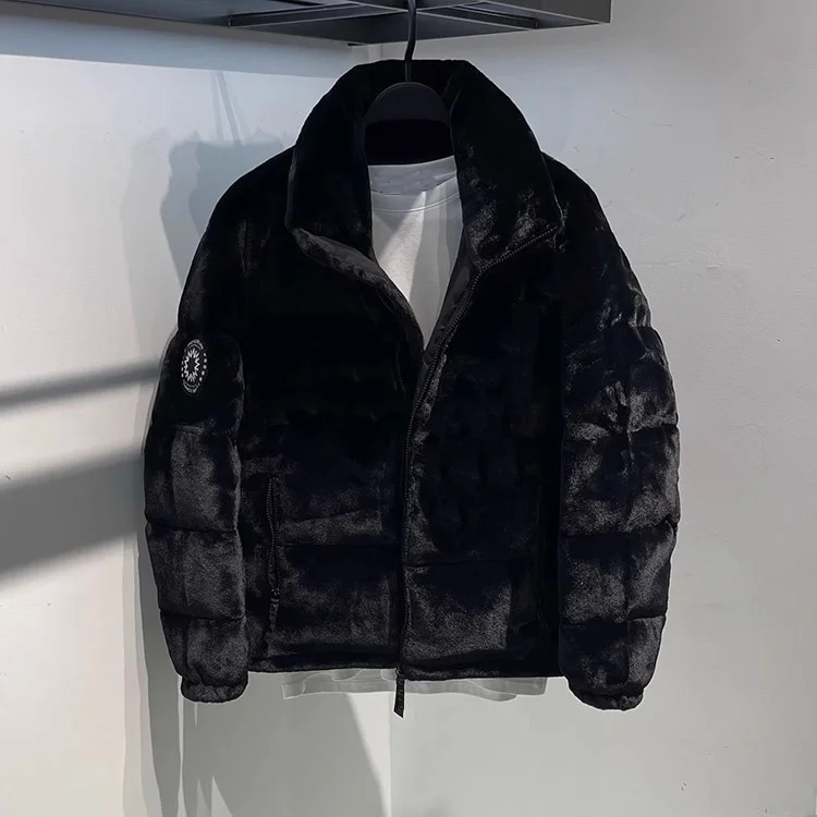 

Original Design Men's down Jaet 2023 New ort Winter Thiened Velvet Collar Du down Coat Youth Faion Outerwear