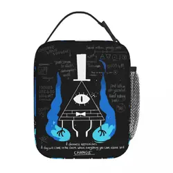 Bill Cipher Gravitys cade A Darkness approach Merch borsa per il pranzo isolata per la conservazione di scatole per alimenti scatola per il pranzo termica A tenuta stagna