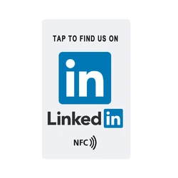 LinkedIn NFC Card Tap to Find Us on LinkedIn PVC Material Standard Card Size