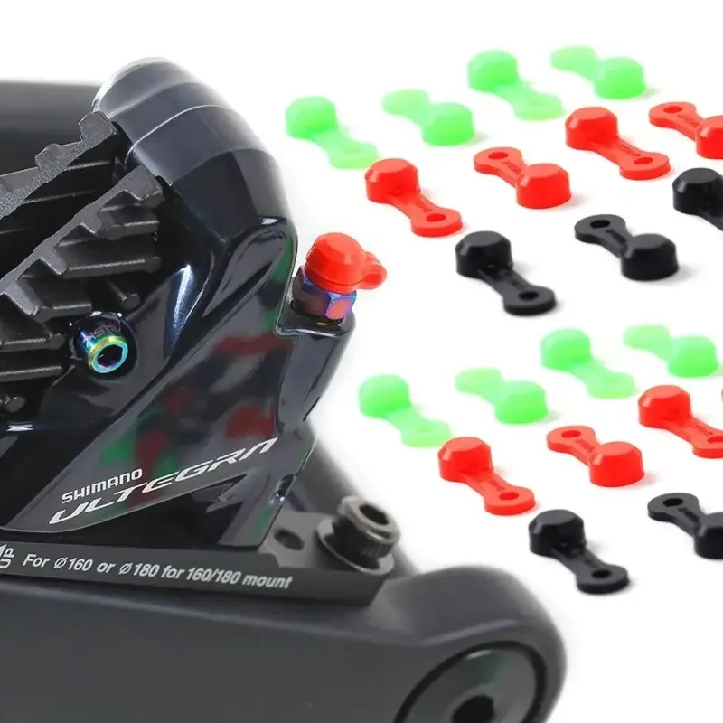 10PCS MTB Bike Silica Gel Bleed Nipple Cover Dust Cap Mountain Bicycle Oil Nipple Set For XT Oil Disc Brake Clamp Accessories