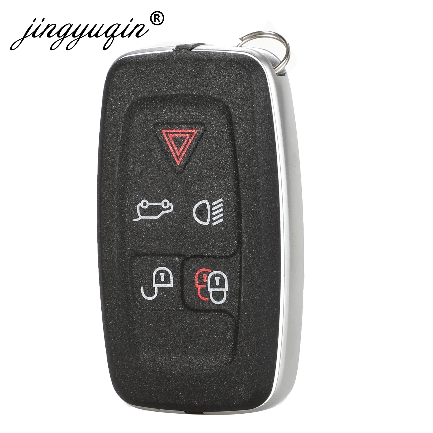 jingyuqin 5 Button Remote Key Shell For Land Rover Range Rover SPORT LR4 Vogue 2010 2011 2012 fit Jaguar Key Fob Housing Case