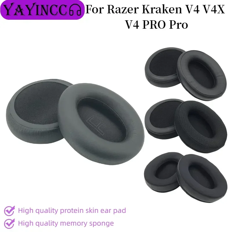 

Replacement Ear pads for Razer Kraken V4 V4X V4 PRO Pro Gaming Headset Memory Foam Ear Cushions High Quality Earpads ，
