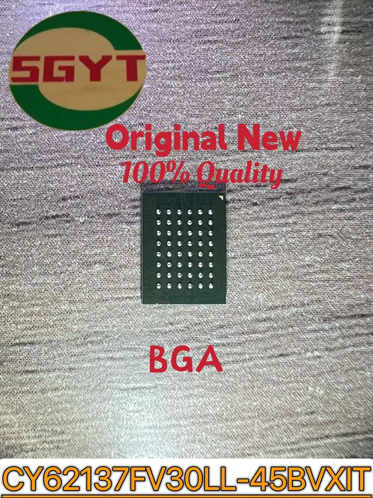 5PCS IC importé original spot CY62137FV30LL-45BVXIT SRAM Puce Async Simple 3V 2M-bit 128K x 16 45ns 48-Pin VFBGA T/R