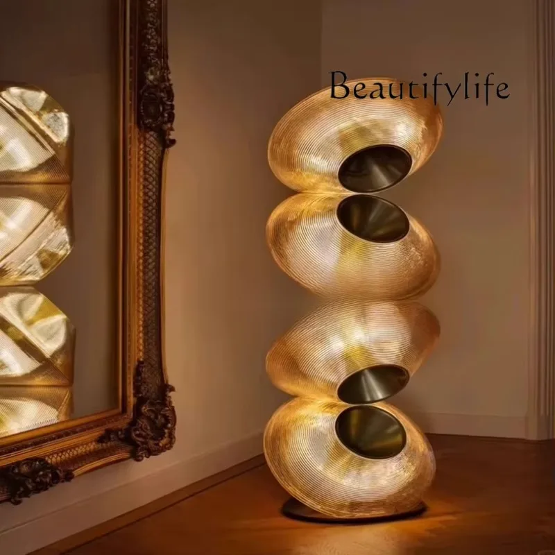 Nl Endless Pillars Stacked Floor Designer Entrance Ornament Hotel Lobby Living Room Vertical Customization
