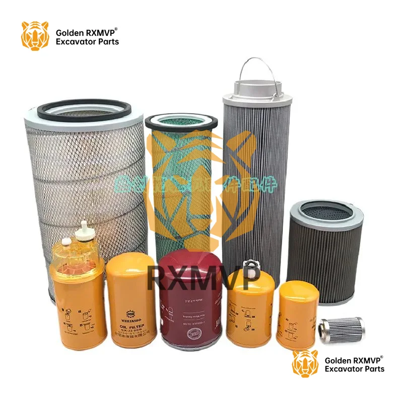 For Lonking lg6240 240 engine oil filter, diesel air oil-water separator, hydraulic return oil inlet excavator accessories