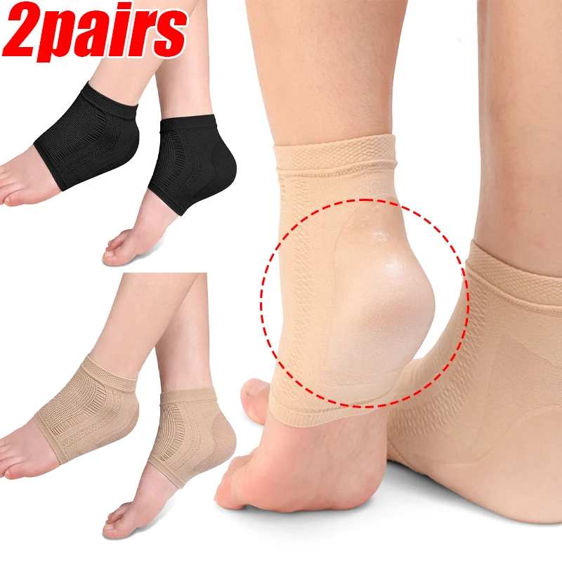 Silicone Heel Protector Mesh Gel Half Short Socks Feet Care Repair Cushion Pads Moisturizing Anti-wear Foot Cover Tools