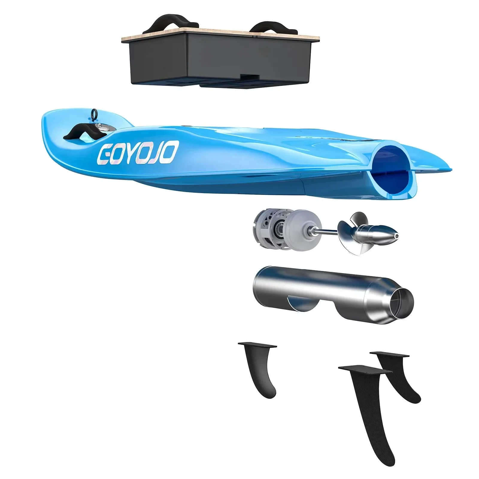 GOYOJO Water Electric Surfboard for Adult, with 10kw 12kw High Speed Surfing Electric Jetboards with 3 Tail, Smart Water Scooter