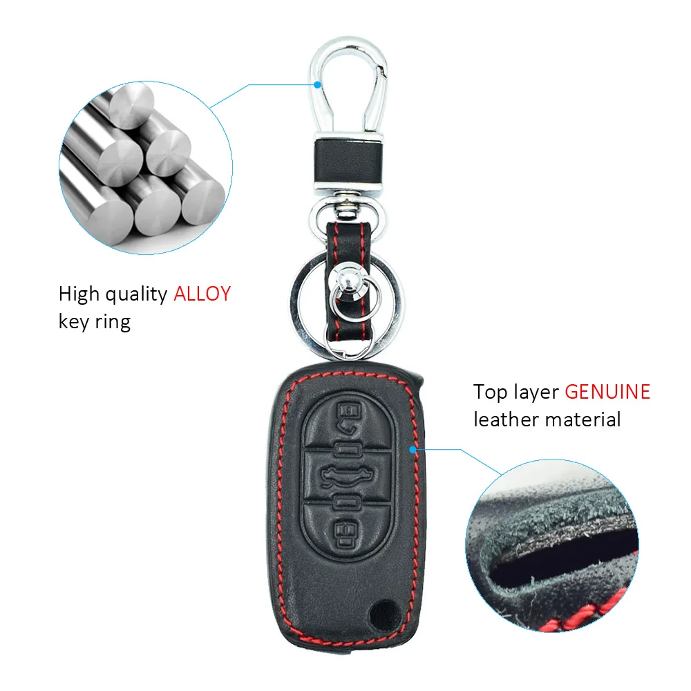 Leather Car Key Case Remote Key Cover Protector For Audi A3 A4 A6 A5 A7 A8 TT Q3 Q5 Q7 Q8 Allroad Cabriolet Quattro Accessories