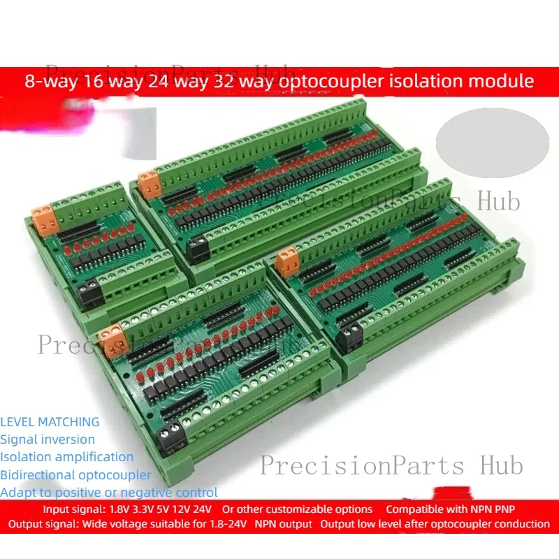 Board/8-Channel Opto Coupler Modules/3/5V/12V/24V Signal Isolation PNP/NPN