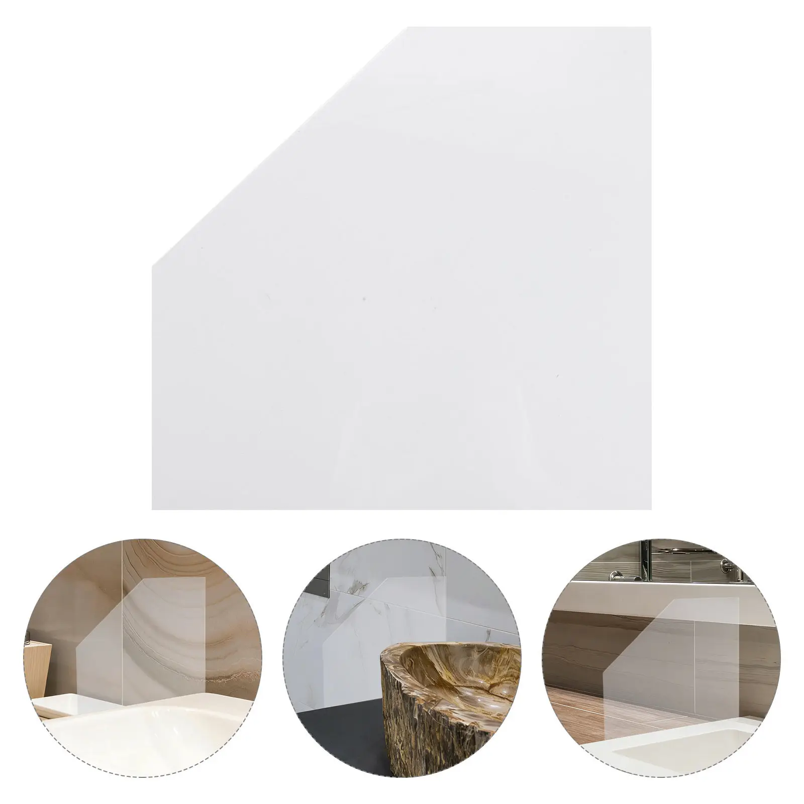 

1Pair Acrylic Sink and Bathtub Splash Guard Clear Water Splash Protector for Shower Corners Adhesive Easy Clean Universal Fit