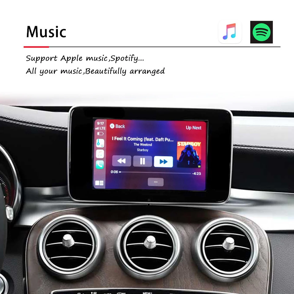 W205 Беспроводной модуль Carplay Android Auto Обновление для Mercedes Benz W176 W463 W222 W213 W246 C63 AMG E63 X177 CLA GLC X253 W166