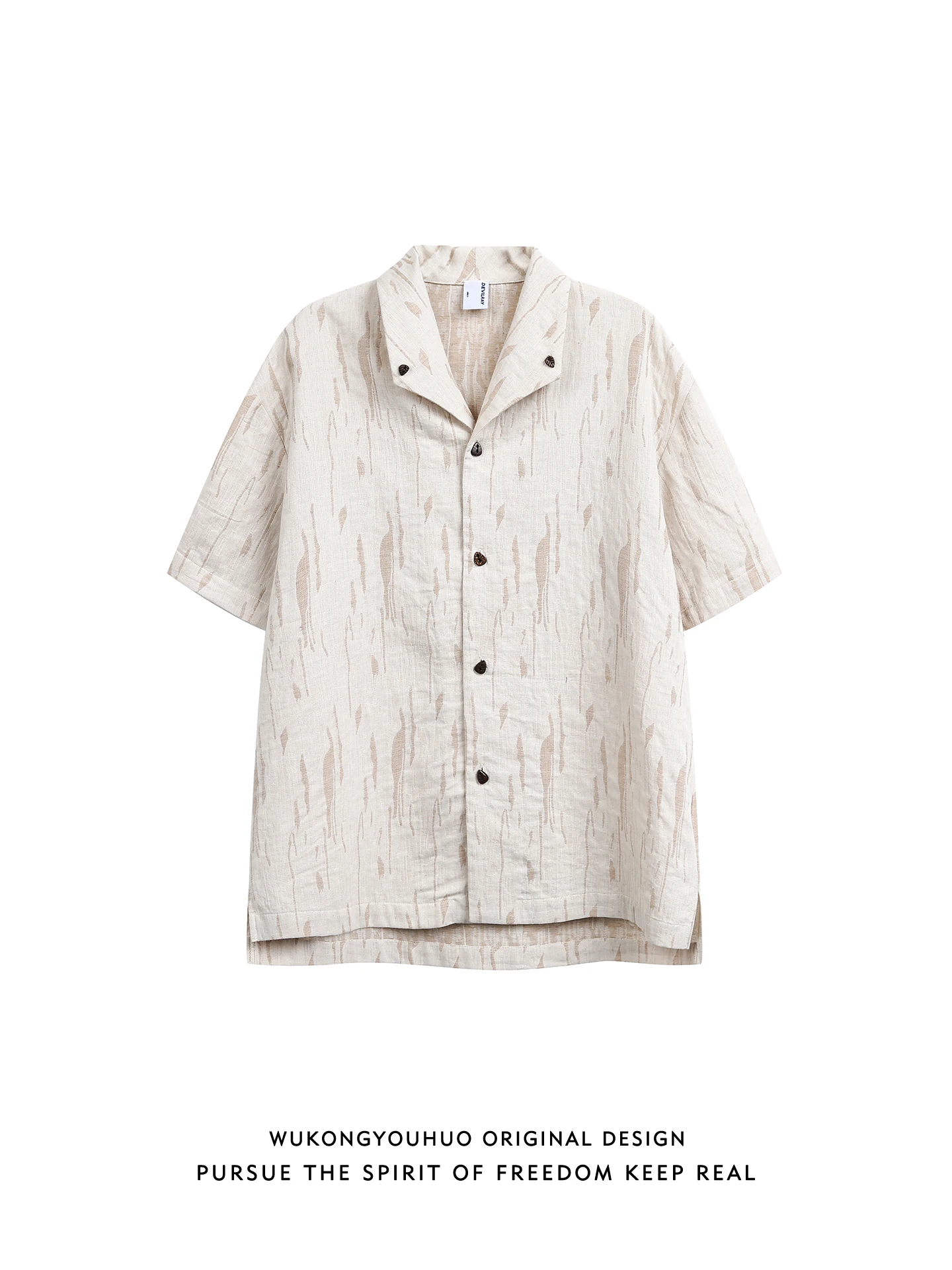 

Loose Cuban Collar ort Sve irt Men's Casual Sle Couple Match Summer Faion Sensation Streetwear Printed Youth irt