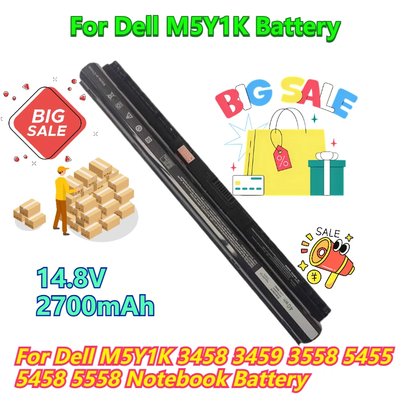 

14,8 В 2700 мАч для Dell M5Y1K 3458 3459 3558 5455 5458 5558 Аккумулятор для ноутбука