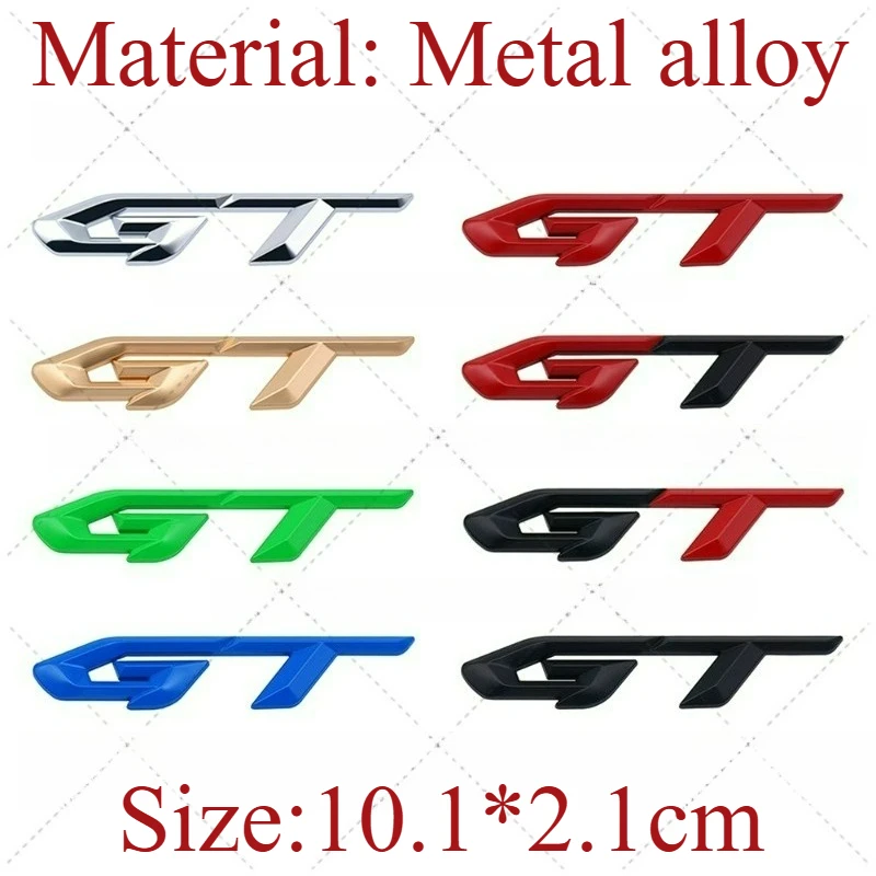 

High-quality Modification 3D Metal Car Sticker Letter G T Self-adhesive Scratch Cover DIY Decoration Car Accessories
