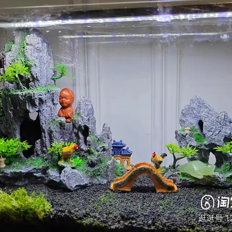 Plant rockery multi-style aquarium decorations, fish tank decoration and landscaping, decorative aquarium accessories