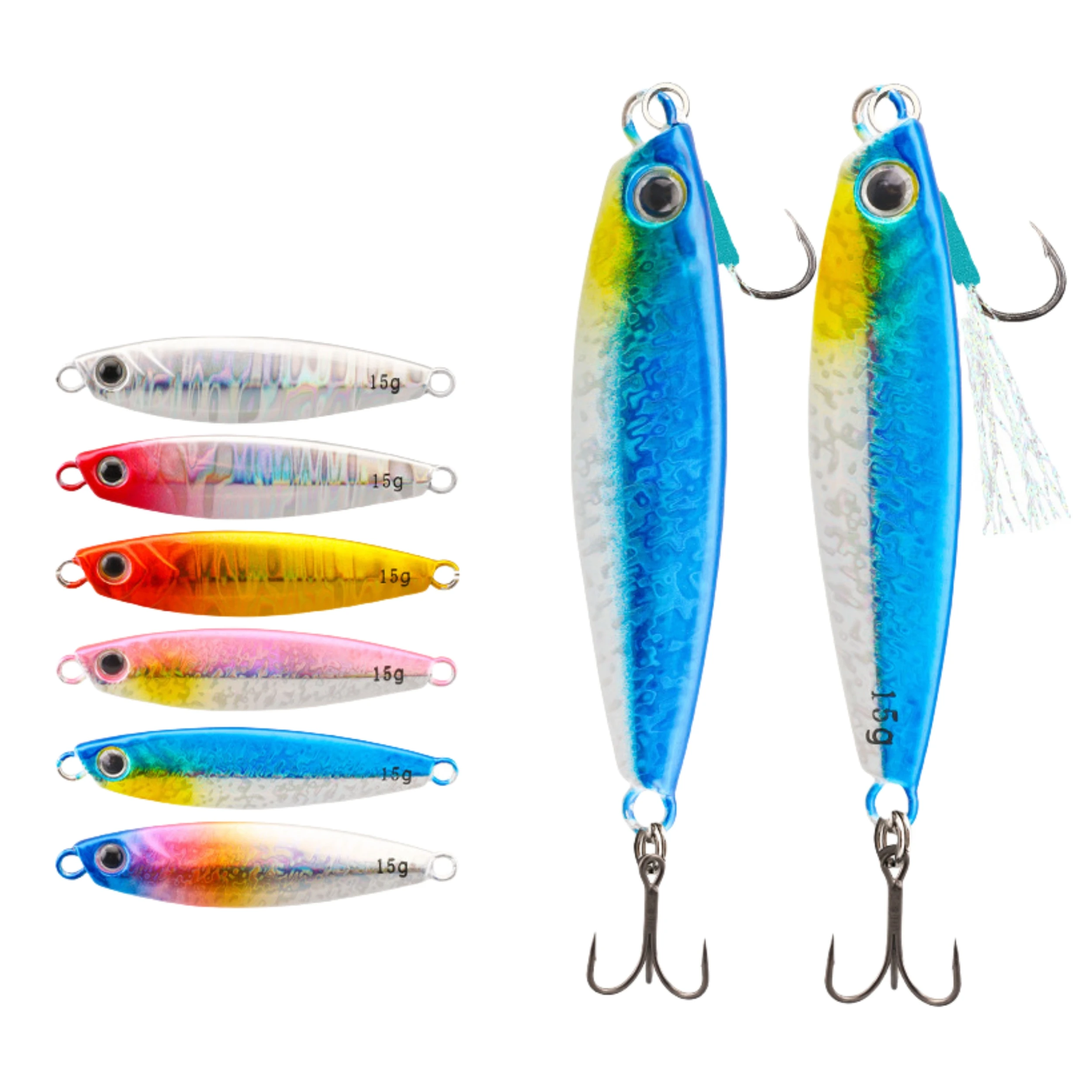 

Hot 3g 5g 7g 10g 15g 20g 25g 30g 40g Casting Jigging Lure Lead Fish Salt Water Sea Fishing Metal Jig Lures with Assist Hooks