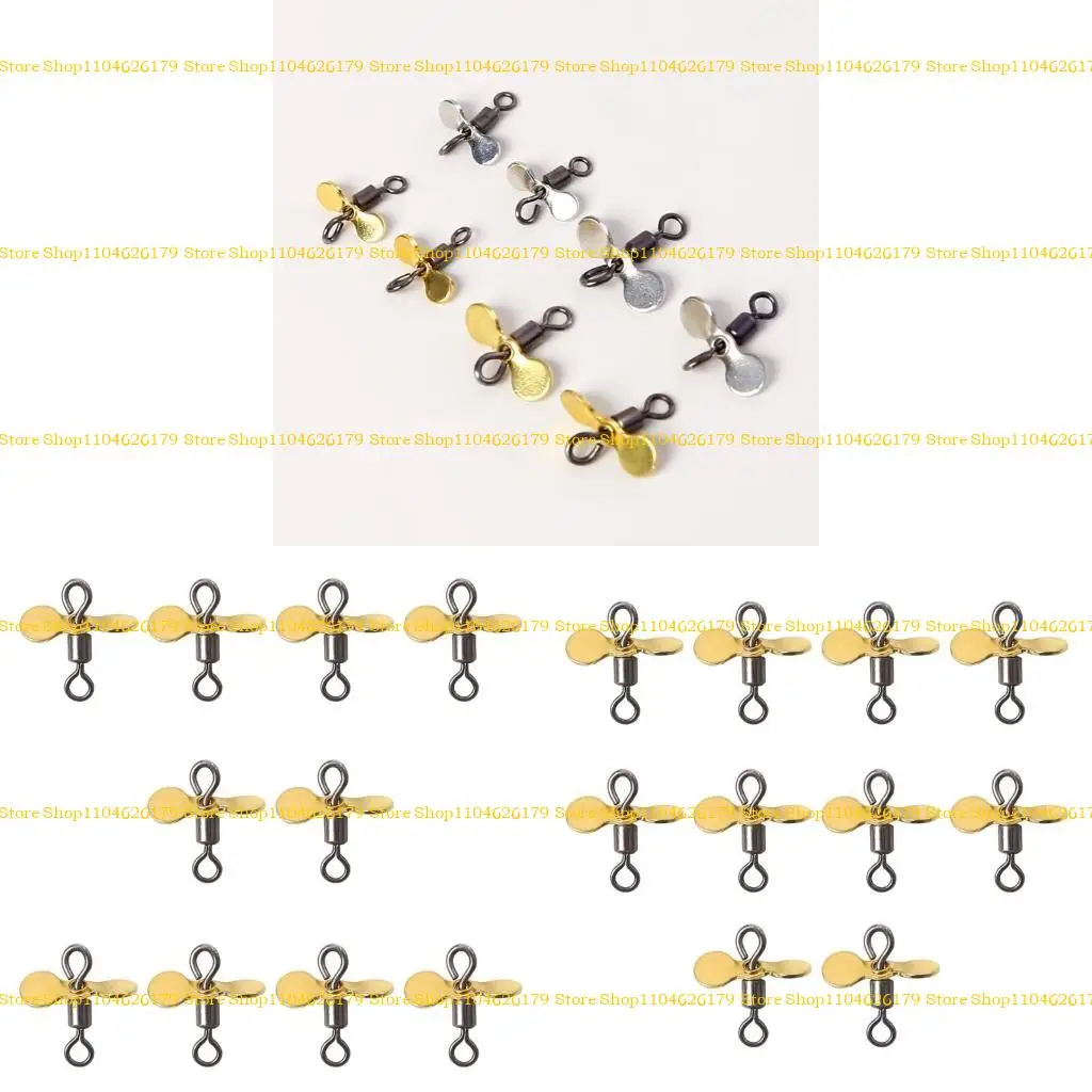 

A1A2 10Pcs Spin Fishing Lures Plug Casting Fly Propeller Spinnerbait Props