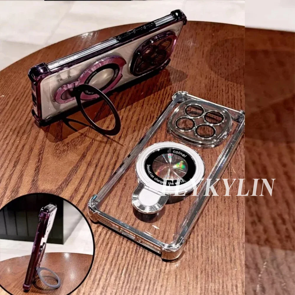 Phone Case For Samsung A17 A16 A36 A56 A15 A25 A35 A55 A14 A34 A54 Soft Silicone Shockproof Electroplated Magnetic Bracket Box