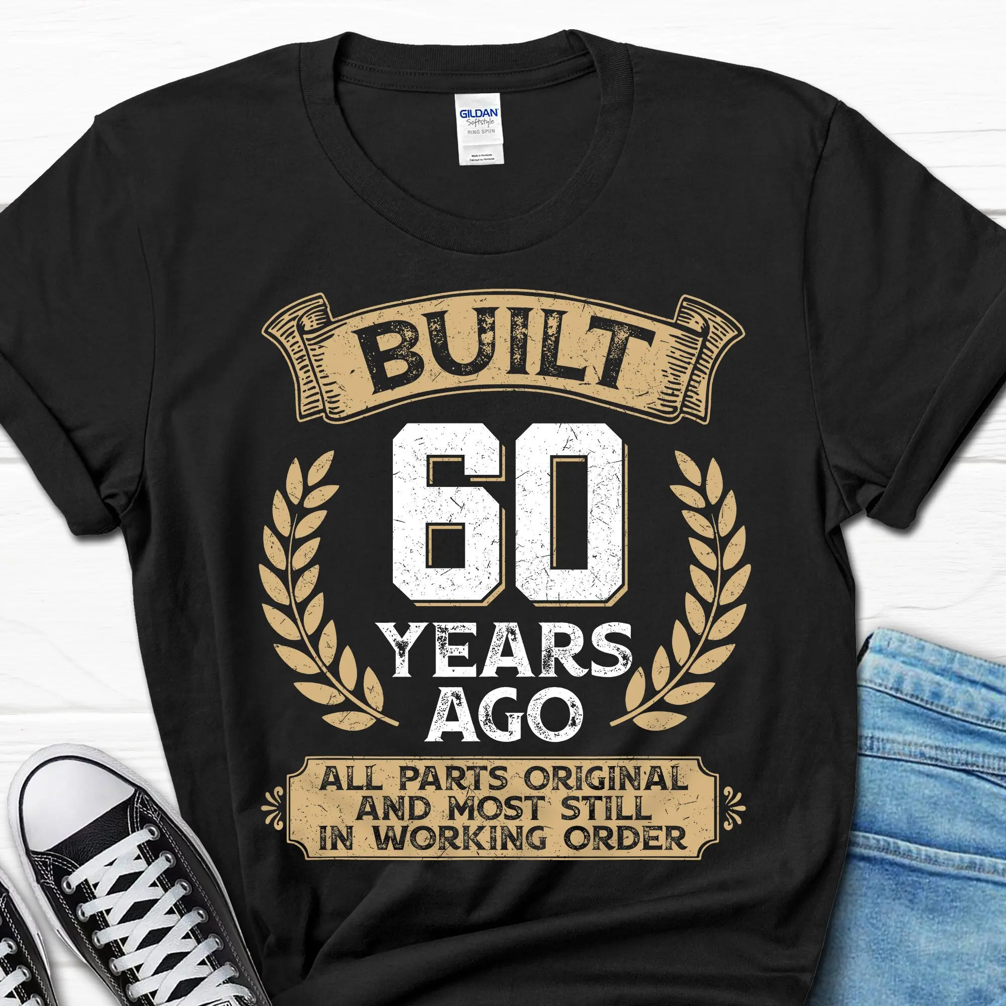 Retro 60th Birthday T Shirt Vintage 1964 Built 60 Years Ago For Men Bday Men's Born In