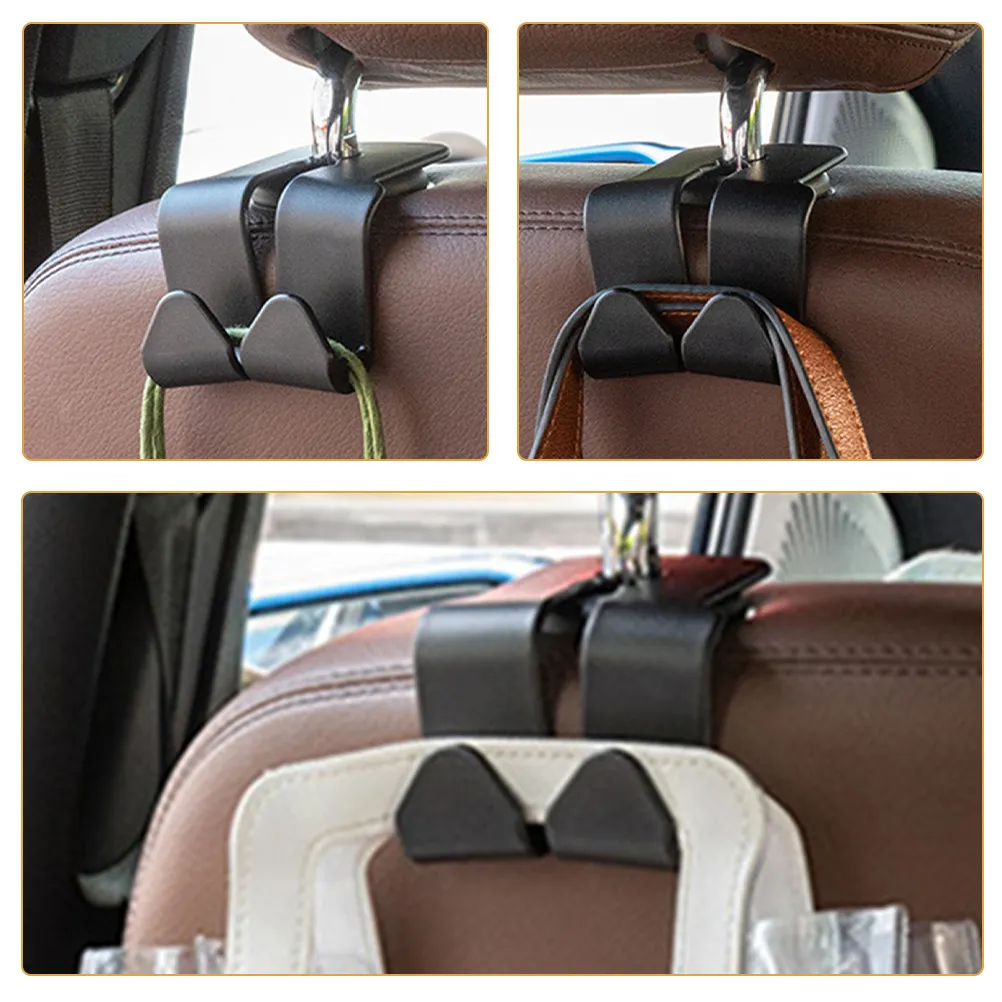Car Headrest Hooks Heavy Duty Car Seat Headrest Hangers for Purse Handbag Bag Storage Organize Back Seat Clutter Free