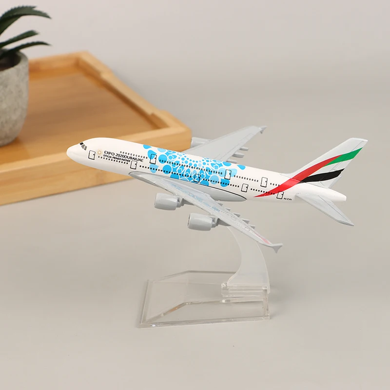 

Литой под давлением самолет Air Emirates Airlines; Металлическая модель UAE Expo 16 см
