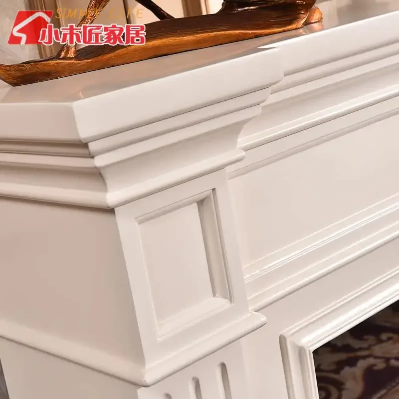 Simulation de Cheminée Européenne Simple Rétro Américaine, Meuble TV Décoratif