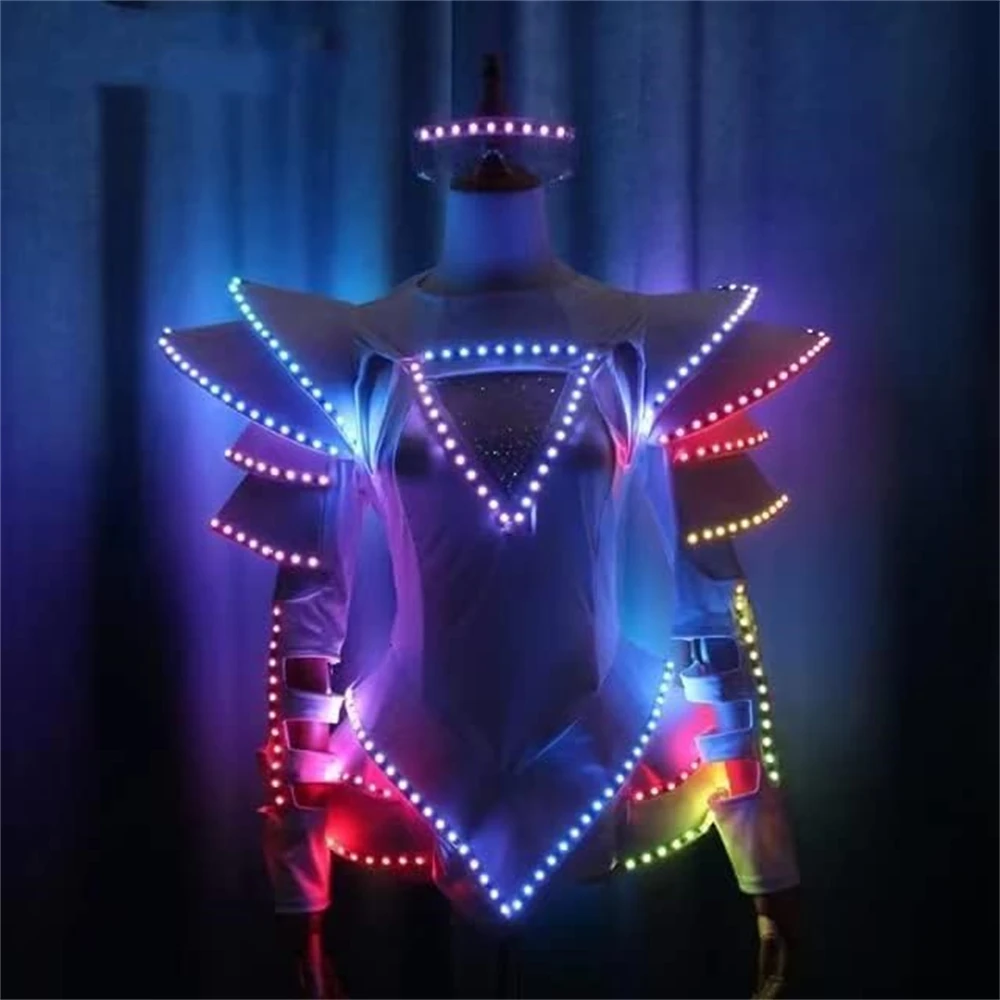 Led Stage Clothes Luminous Costume Robot Suits Led Clothing Light Suits Led Costume For Dance Performance Wear