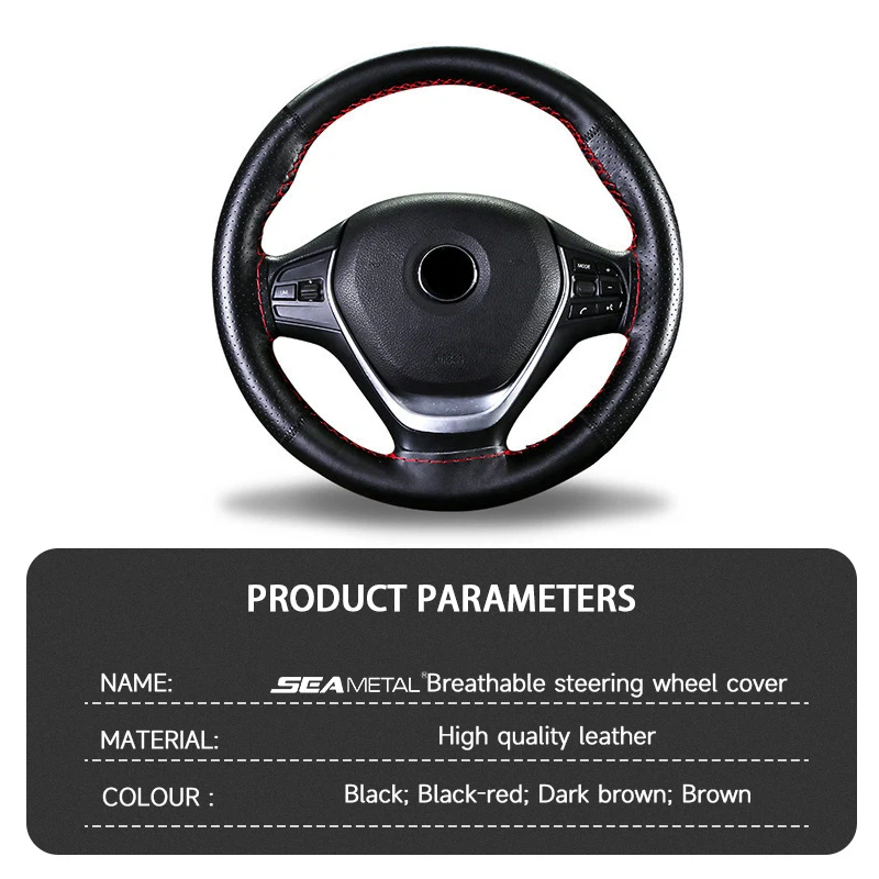 DIY Genuine Leather Steering Cover 5