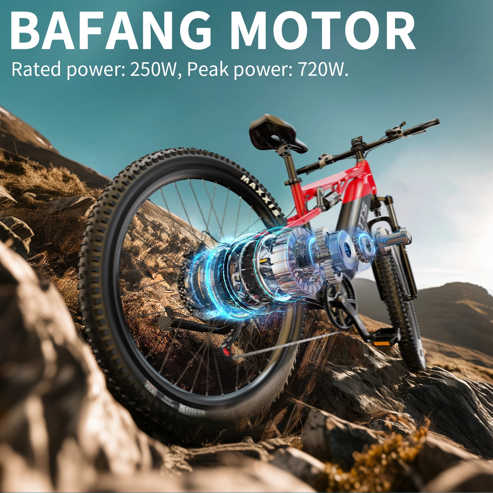 DUOTTS E29 Erwachsenen-Elektrofahrrad 250W Motor Offroad 48V 13,5AH Akku 27,5 Zoll Reifen Allterrain-Elektrofahrrad – Detail 7