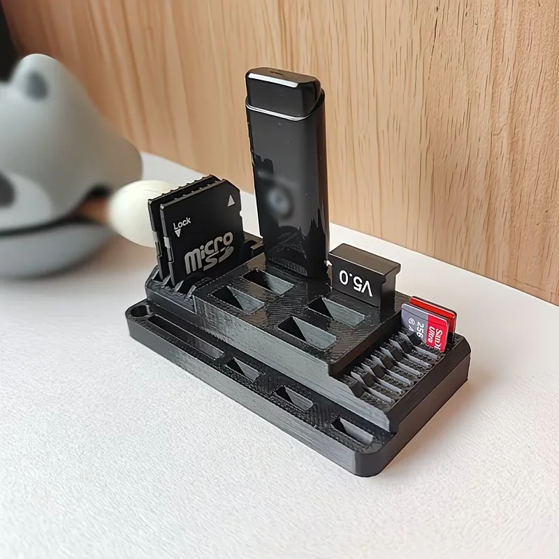 Multi-Compartment Memory Card & USB Storage Organizer Case Holder with Slots & USB Ports Sd Card Storage Case