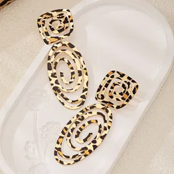 Earrings For Women Alloy Leopard Line Ring Exaggerated Style Holiday Party Gift OL Ear Accessories Fashion Jewelry BE514