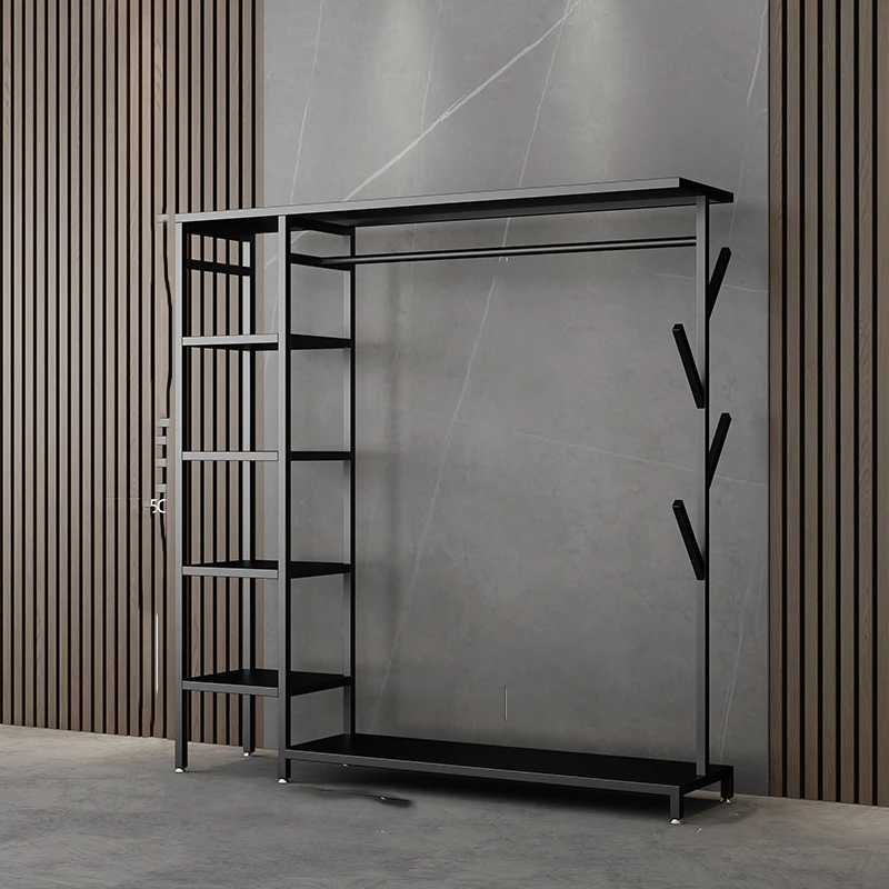 Schiene Schuh Schlafzimmer Mantel Rack Stehen Shop Display Nordic Metall Mantel Rack Innen Moderne Colgador De Ropa Wohnzimmer Dekoration