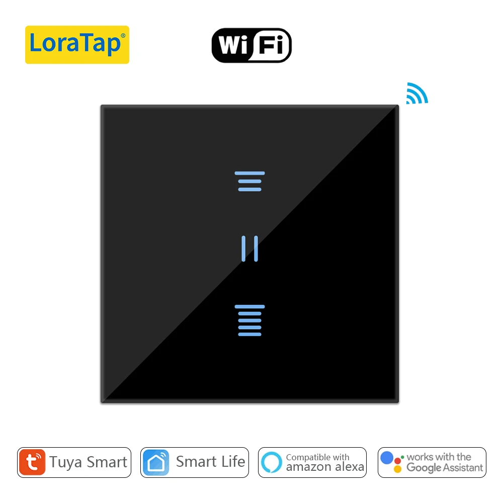 LoraTap Tuya Smart Life WiFi Gordijnen Jaloezieën Schakelaar Rolluiken Motorschakelaar Achtergrondverlichting Stijl Google Home Alexa Spraakbesturing