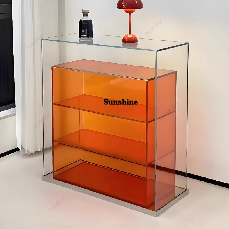 

Italian glass cabinet figure storage display cabinet, ornament transparent display cabinet
