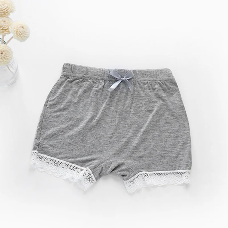 Sommer Mädchen Sicherheits Kurze Hosen Kinder Unterwäsche Leggings Mädchen Boxer Briefs Verhindern Geleert Shorts Kinder Modal Spitze Strand Hose