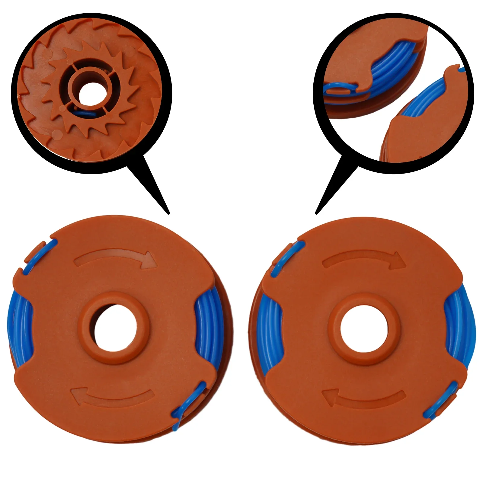 

Lawn Mower Line Spools 2 Pcs Set Easy To Replace Flexible Use MGT35025 Parts Accessories Automatic Cord Supply