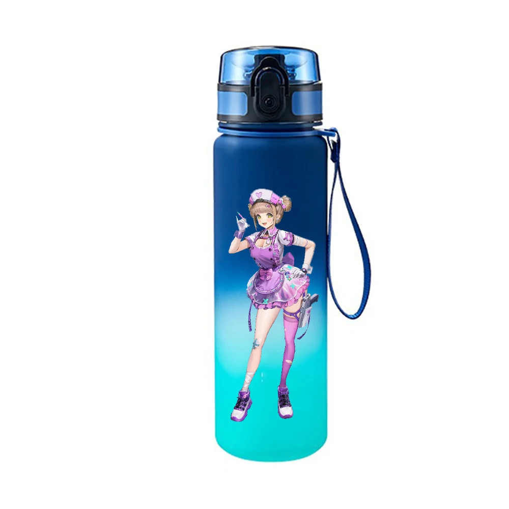 Butelka na wodę 650 ml Nikke Bogini Zwycięstwa Sexy Sportowa Letnia Gradient Kolor Plastikowy Kubek do Picia Wody Podróżna Przenośna Studencka