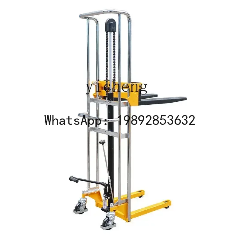 manual light stacker, light lifting luggage truck, hydraulic loading and unloading forklift