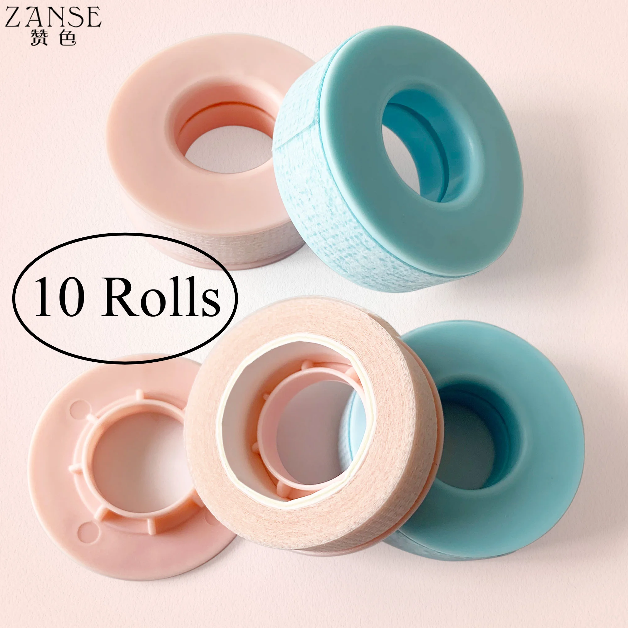 10 Rolls Medical Silicone Gel Eyelash Tape Sensitive Resistant Non-woven Under Eye Pad Patch Eyelash Extension Makeup Tools